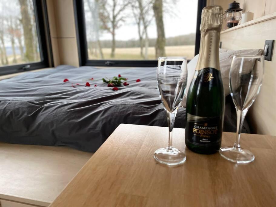 L'Envolee Ecolodge, Tiny House Au Coeur Des Vignes Loches-sur-Ource 外观 照片